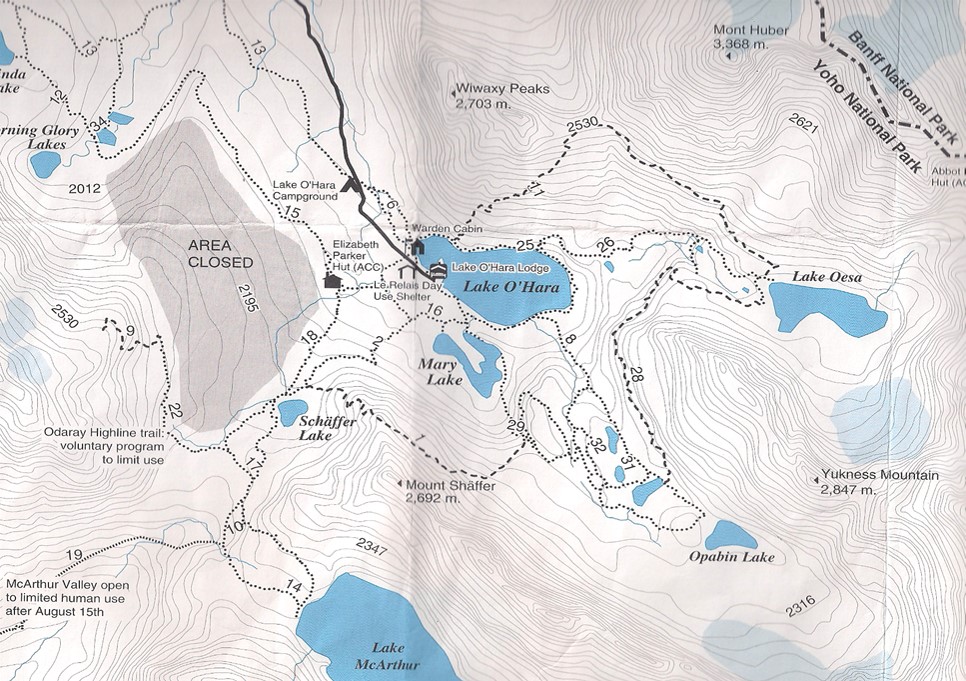 mapa lago ohara
