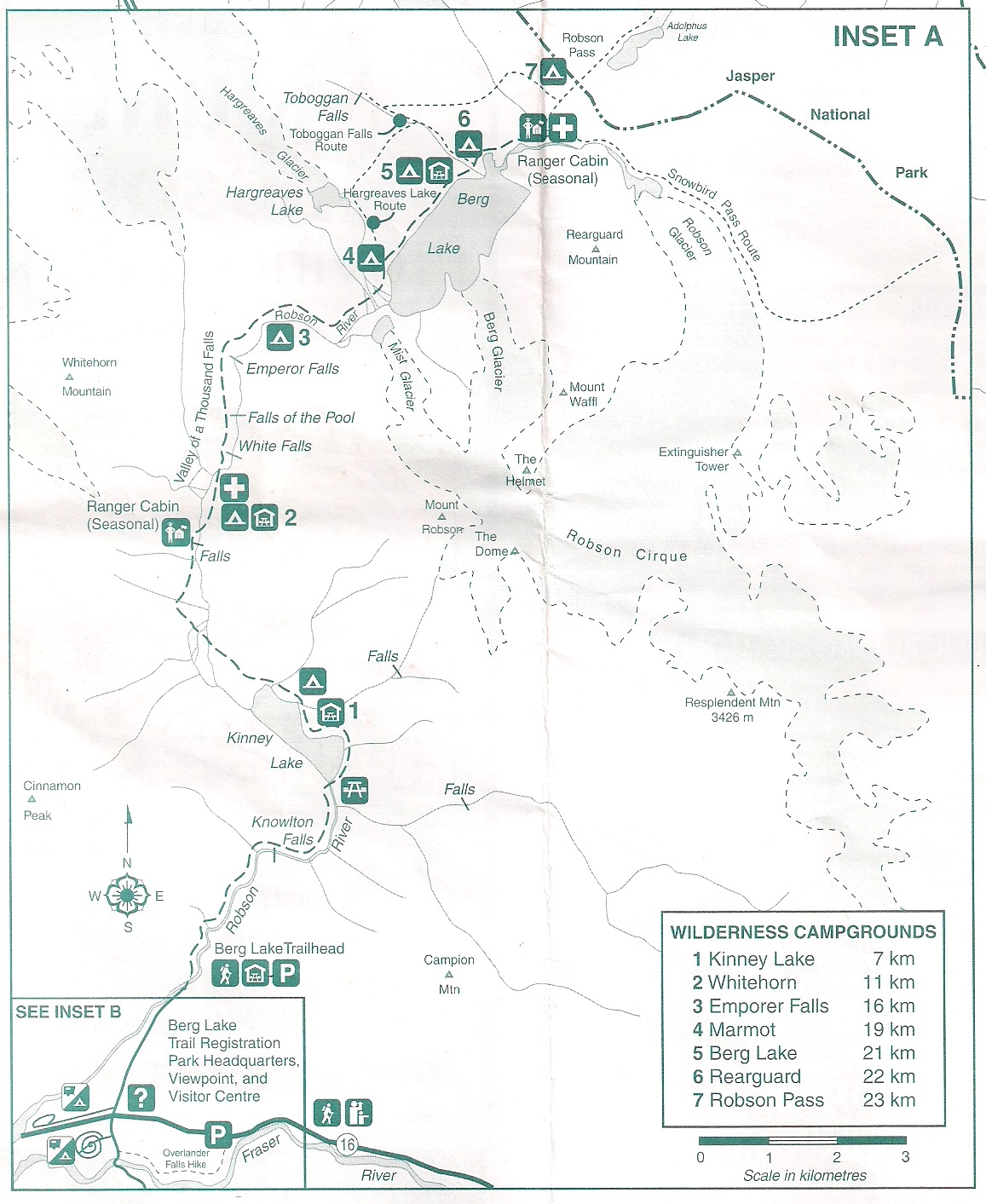mapa monte robson